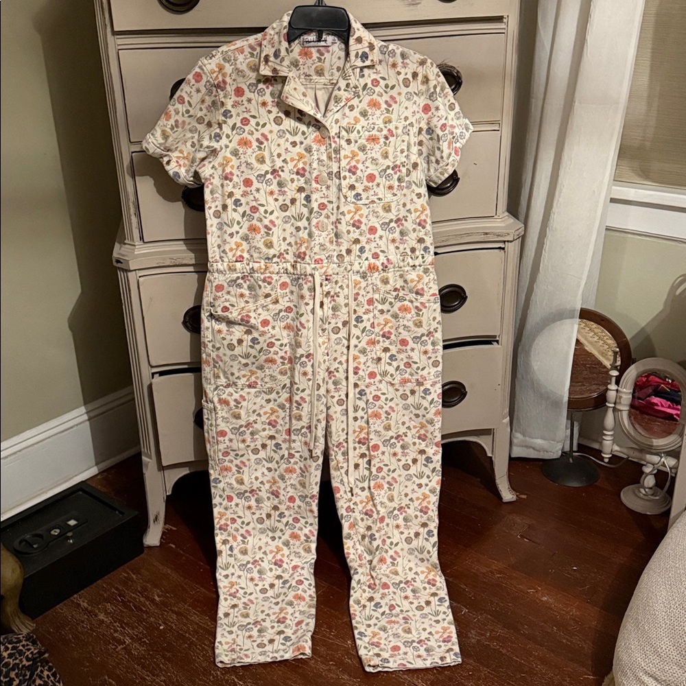Rachel Antonoff Matthew Pressed Flowers Button Up Jumpsuit L - Picture 7 of 15